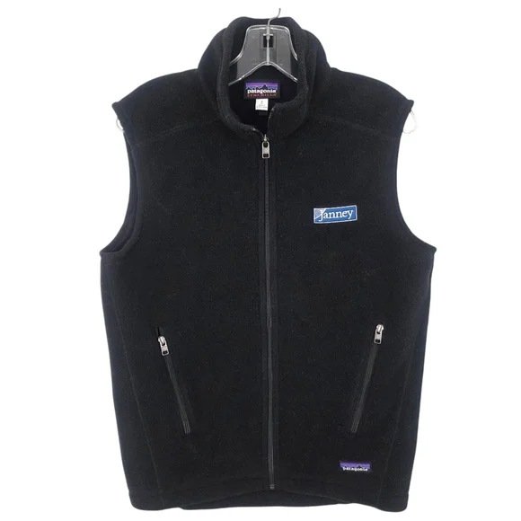 Patagonia Synchilla Fleece Vest Black Mens Small Company Embroidered Jacket - Picture 7 of 11